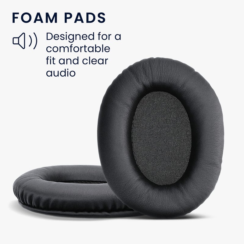 kwmobile Ear Pads Compatible with Kingston HyperX Cloud II 2 / Cloud III 3 / III S / 3S Earpads - 2X Replacement for Headphones - Black - Image 3